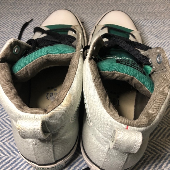 Gray and Green Converse All Stars - Picture 5 of 8